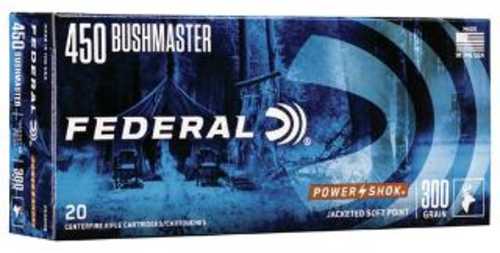 450 Bushmaster 300 Grain Jacketed Hollow Cavity 20 Rounds Federal Ammunition